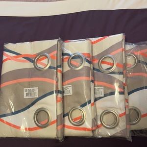 Printed Poly Linen Window Curtain